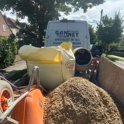 Drainage materials and pipework on a residential project